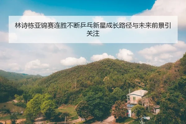 林诗栋亚锦赛连胜不断乒乓新星成长路径与未来前景引关注